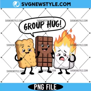 Funny Group Hug Smores Camping Png