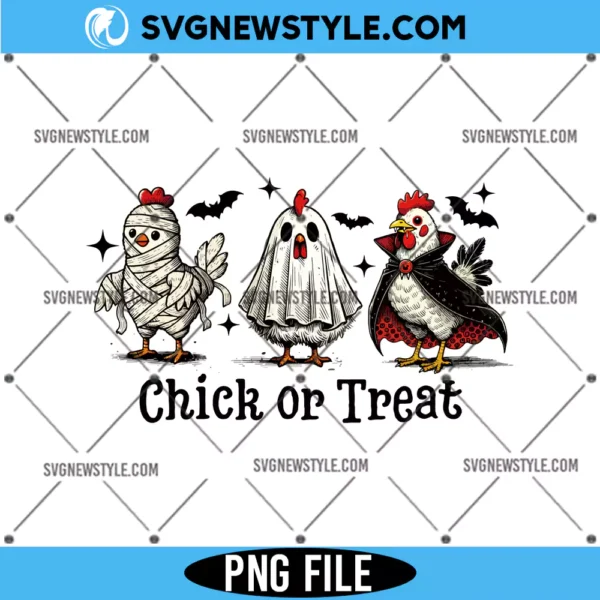 Halloween Chicken Chick Or Treat Png, Fall Chicken Shirt Design ...