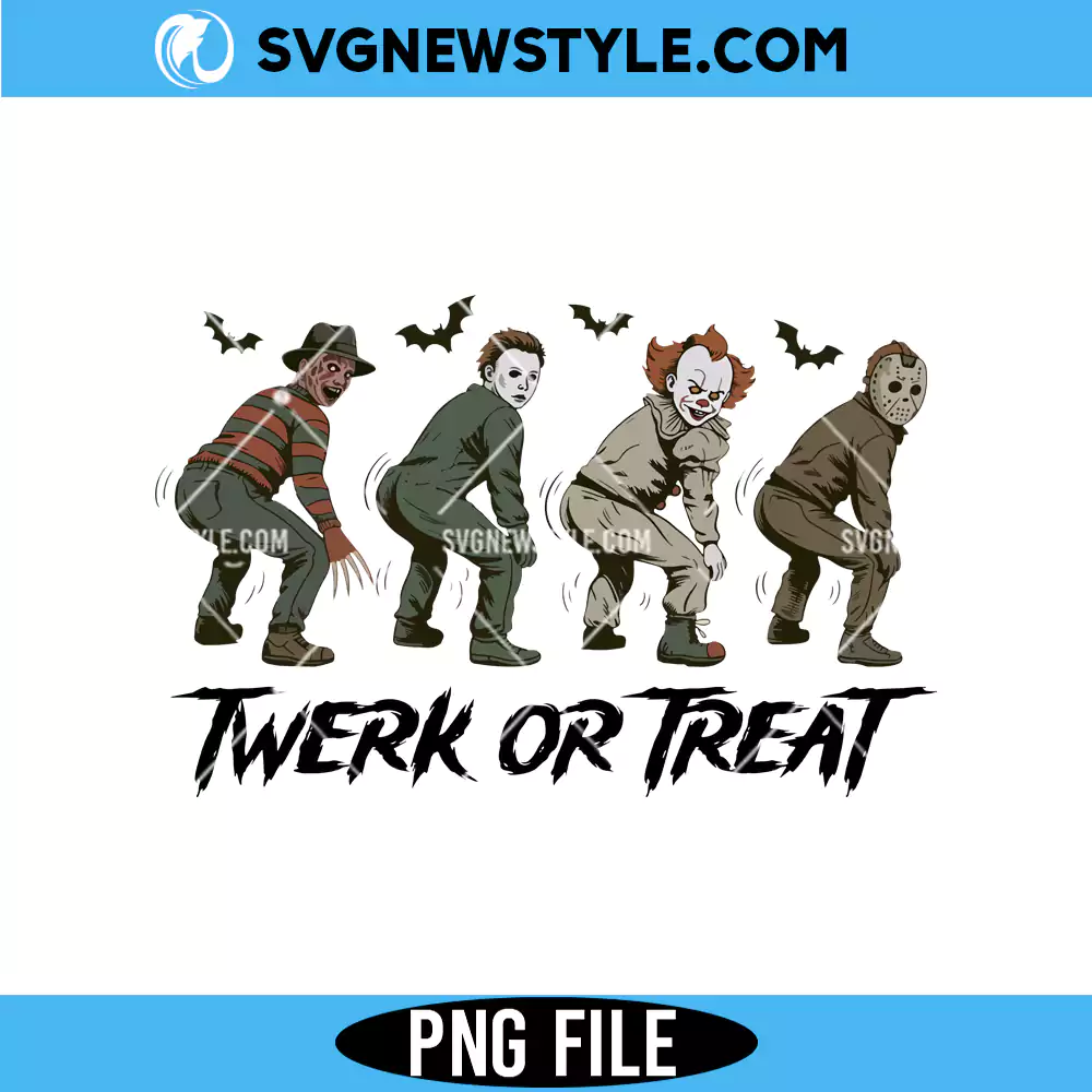 Halloween Twerk or Treat Png, Dancing Killer Png, Digital Download 1 Halloween Twerk or Treat Png