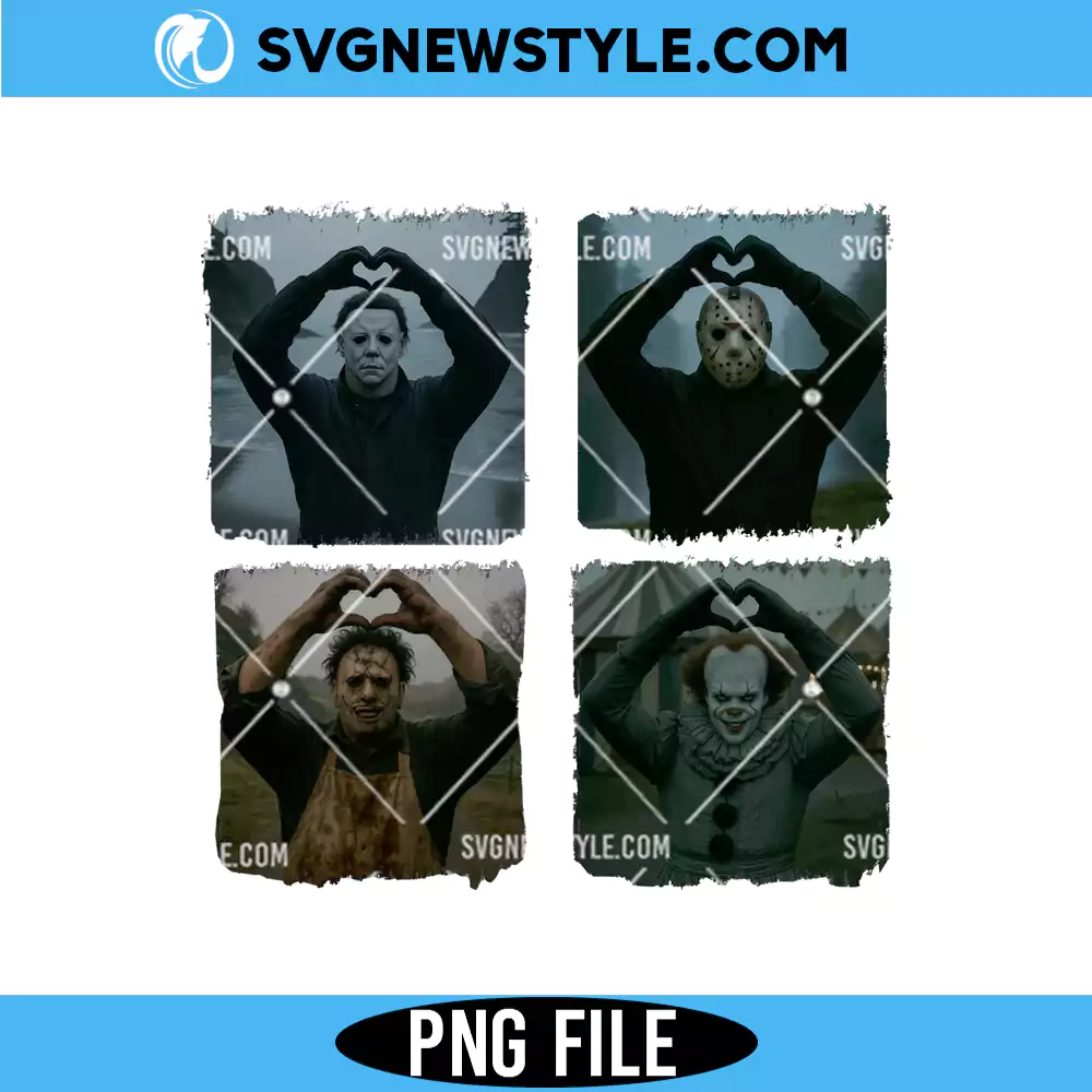 Halloween Characters Png Bundle, Horror Halloween Png, Digital Download 1 Halloween Characters Png Bundle
