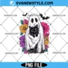 Retro Halloween Ghost And Cat Png, Funny Halloween Png, Instant Download 2 Retro Halloween Ghost And Cat Png