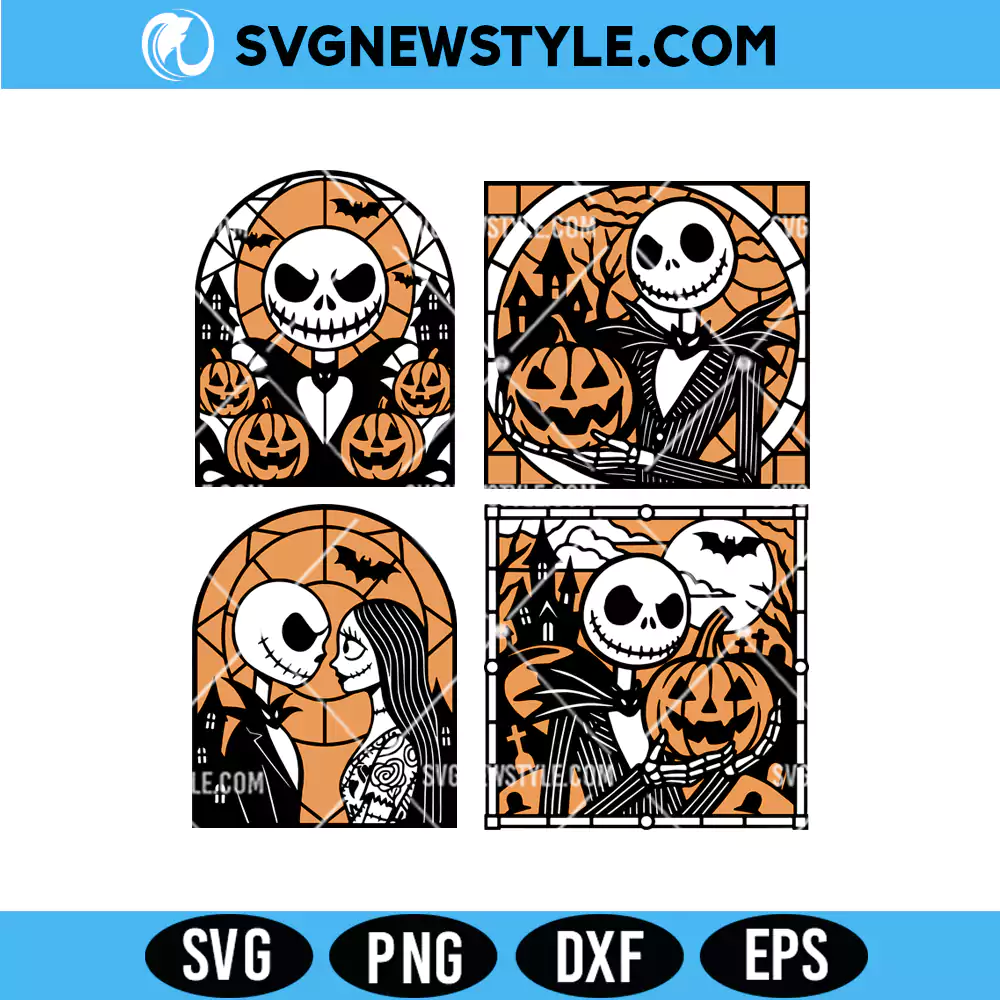 Halloween Stained Glass Svg Bundle, PNG DXF EPS – Digital Download 1 Halloween Stained Glass Svg Bundle