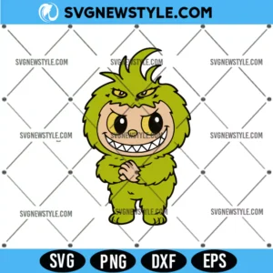 Labubu Grinch SVG, Labubu Clipart, PNG, DXF & EPS Instant Download