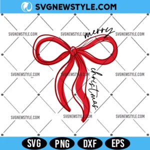 Merry Christmas Bow SVG
