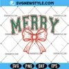 Merry Coquette Bow Svg, Merry Christmas SVG, PNG DXF EPS, Digital Download 2 Merry Coquette Bow Svg