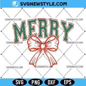 Merry Coquette Bow Svg
