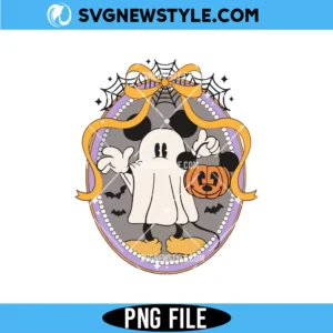 Mickey Ghost Halloween PNG, Preppy Mickey Halloween Png, Digital Download