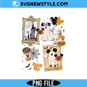 Mickey and Minnie Halloween PNG, Cute Spooky Season Png, Digital Download