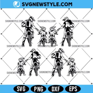 Motocross Family Life Svg