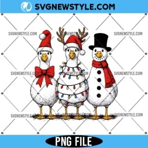 Retro Christmas Goose Png