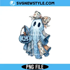 Halloween Blue Denim Ghost Png