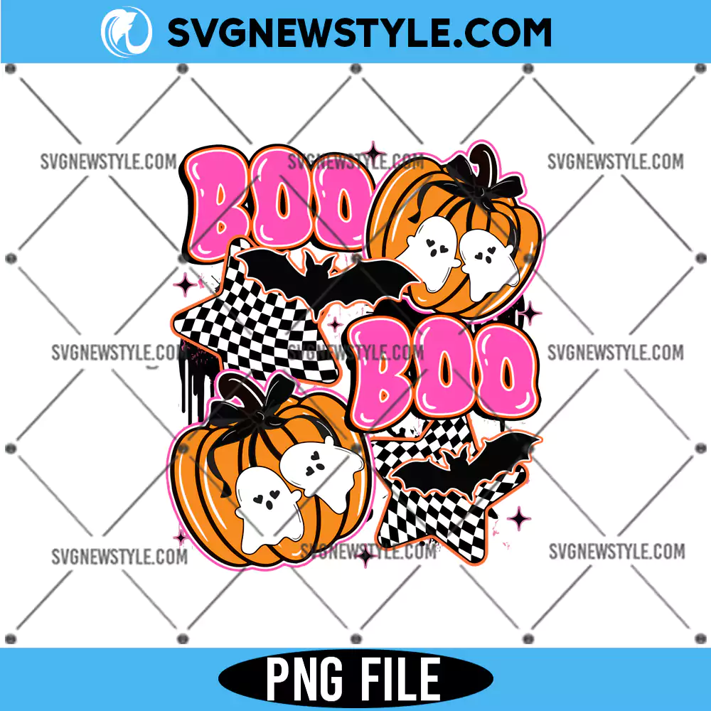 Boo Ghost Coquette Png, Checkered Ghost Shirt Png, Digital Download 1 Boo Ghost Coquette Png