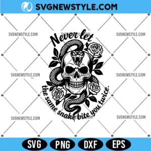 Skull Snake Rose Svg