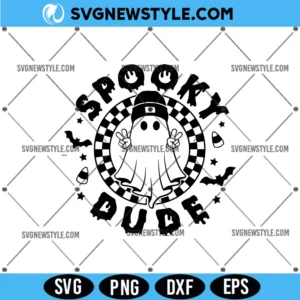 Spooky Dude Svg Png, Ghost Svg, PNG DXF EPS Digital Download