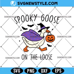 Spooky Goose On The Loose Svg, Spooky Season Svg, PNG DXF EPS | Digital Download