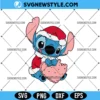 Stitch Santa hat Christmas Cookie SVG, Merry Christmas Svg, PNG DXF Digital Download 3 Stitch Santa hat Christmas Cookie SVG