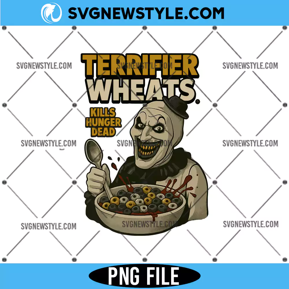 Terrifier Wheats Horror Cereal Png, Clown Transparent Clipart, Digital Download 1 Terrifier Wheats Horror Cereal Png