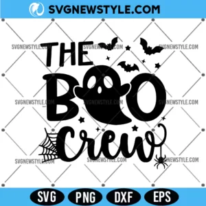 Halloween The Boo Crew SVG, Cute Funny Halloween Svg, PNG DXF EPS Digital Download