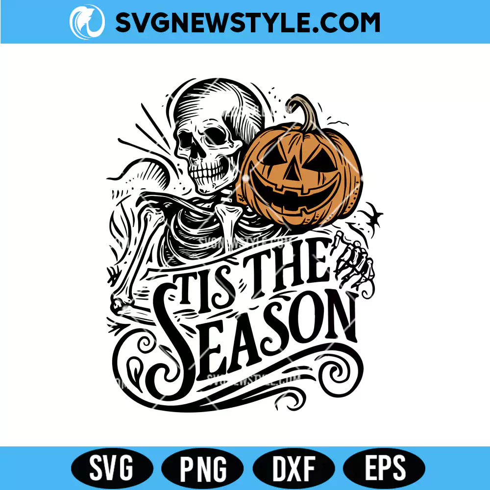Halloween Tis the Season SVG, Pumpkin Svg, PNG DXF EPS – Digital Download 1 Halloween Tis the Season SVG