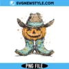 Western Pumpkin Png, Fall Western Girl Png, Digital Download for Cricut and Silhouette 2 Western Pumpkin Png