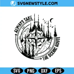 Always Take The Scenic Route Svg Png