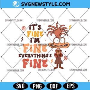 Anxiety I'm fine SVG