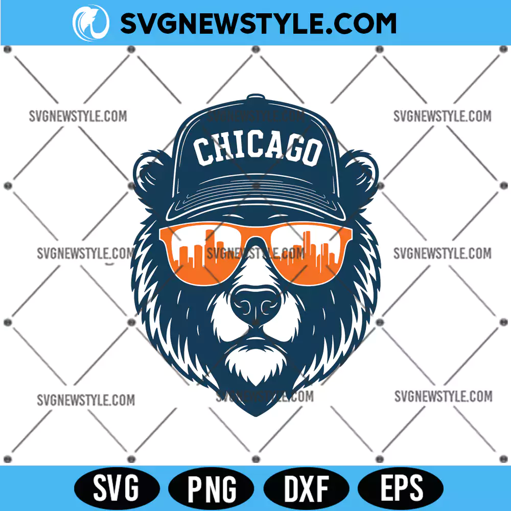 Chicago Football SVG, Chicago Bears SVG, PNG DXF EPS Digital Download 1 Chicago Football SVG