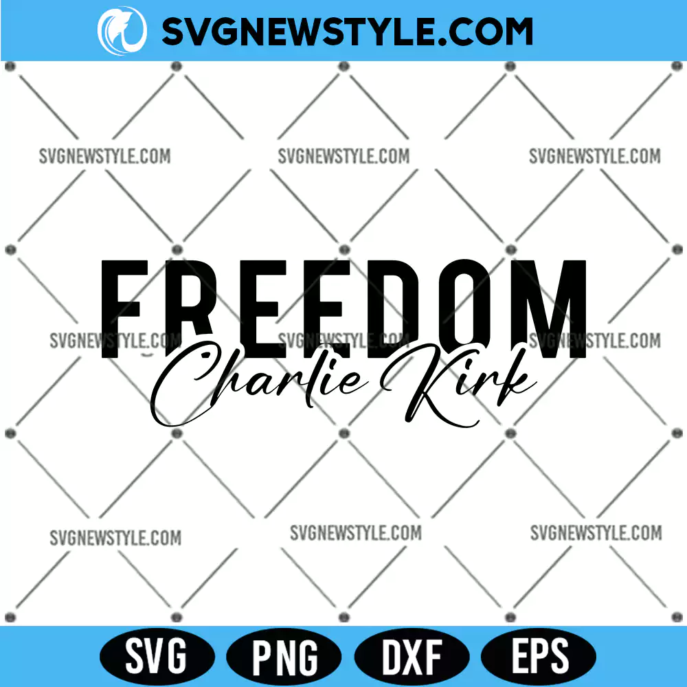 Charlie Kirk Freedom Svg Silhouette, Freedom Svg, Png, Digital Download 1 Charlie Kirk Freedom Svg Silhouette