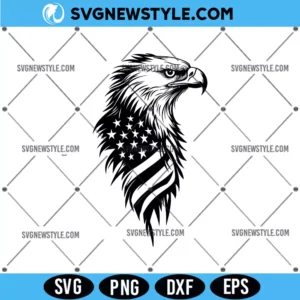 Eagle With American Flag Svg Design