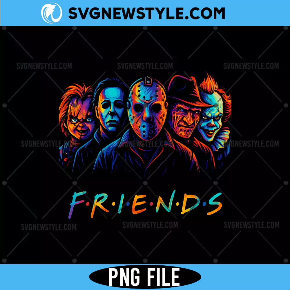 Horror Friends Png, Retro Halloween png, Digital Download 1 Horror Friends Png