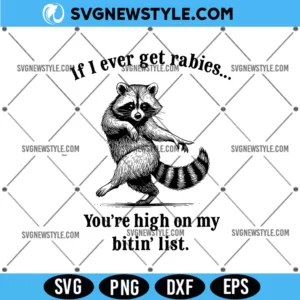 Funny Raccoon Vintage Svg