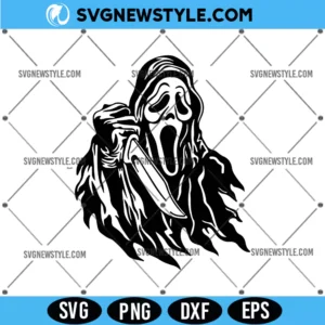 Retro Ghost face Svg