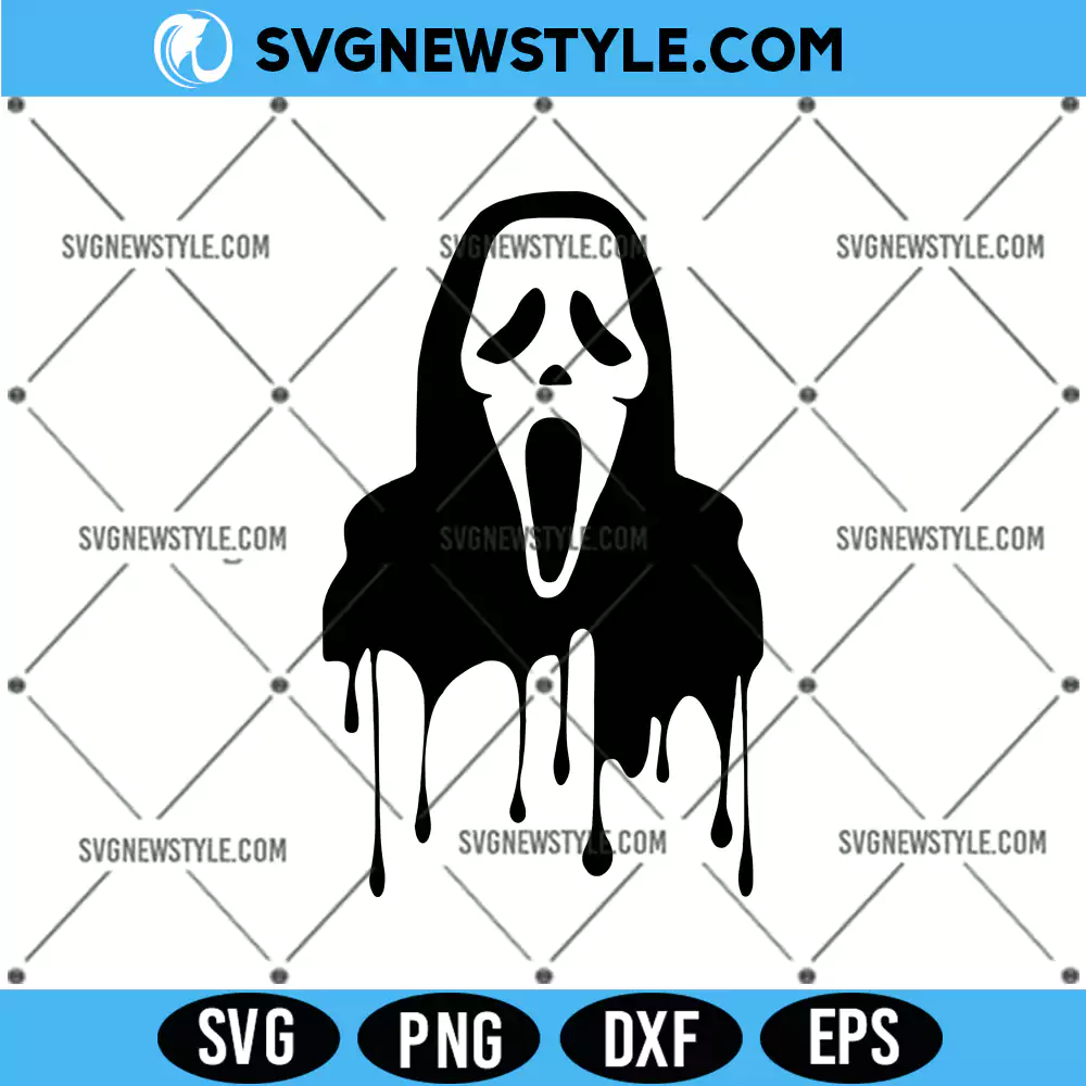 Horror GhostFace SVG, Scream Movie SVG, PNG DXF EPS for Silhouette 1 Horror GhostFace SVG