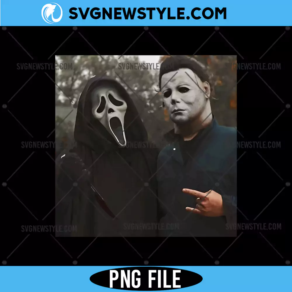 Ghostface and Michael Myers Halloween Friends PNG, Horror Movie PNG, Digital Download 1 Ghostface and Michael Myers Halloween Friends PNG