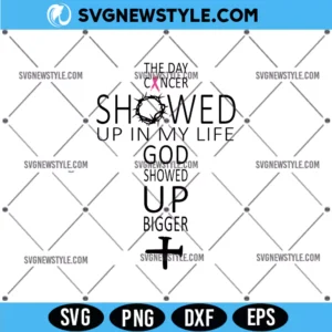 God Showed Up Bigger Christian Svg