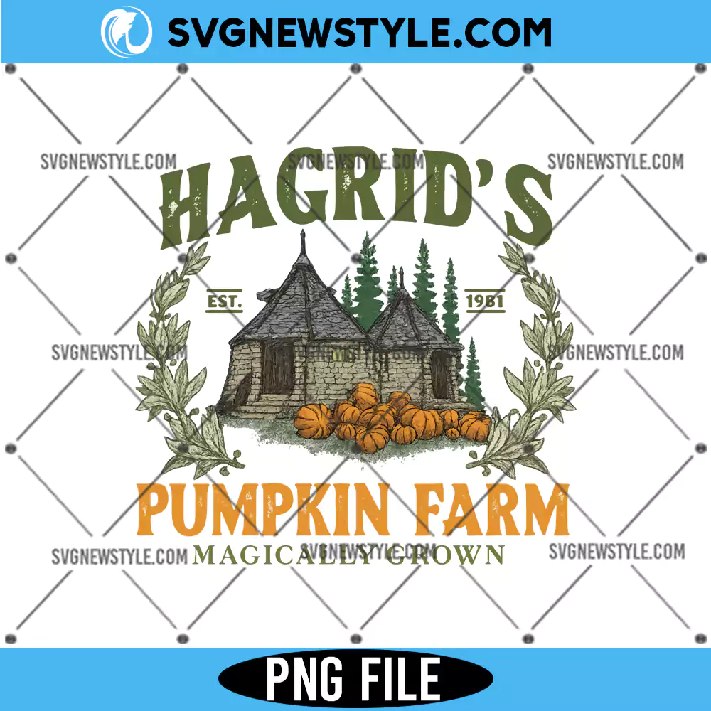 Hagdrid's Pumpkin Farm Png, Vintage Pumpkin Farm PNG, Digital Download 1 Hagdrid's Pumpkin Farm Png