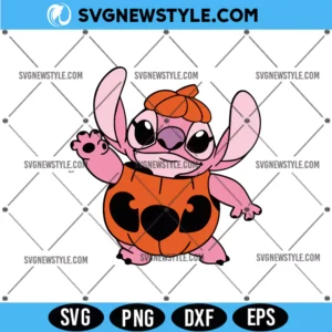 Stitch Halloween Pumpkin SVG