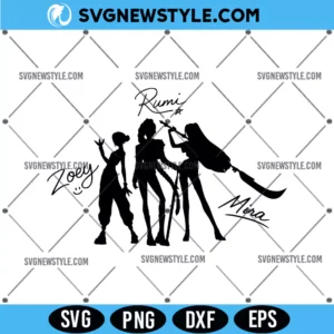 Kpop Huntrix Band Girls Svg