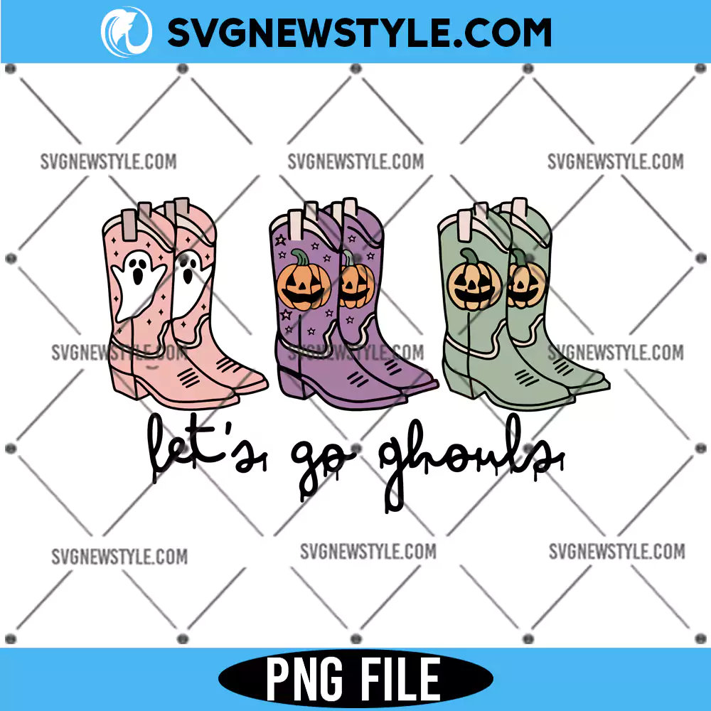 Let's Go Ghouls PNG, Cowgirl Boots Western Png, Digital Download for Cricut 1 Let's Go Ghouls PNG