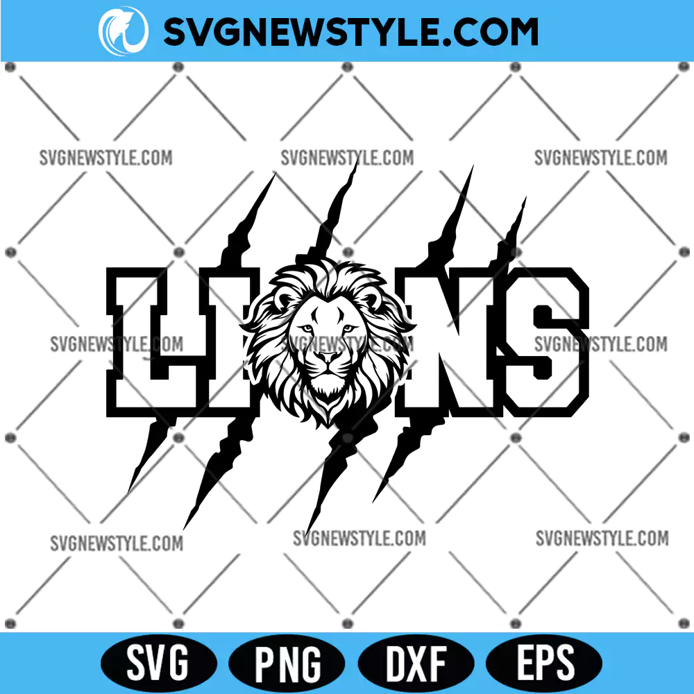 Lion Claw Marks SVG, Lions School Mascot Svg, PNG DXF EPS Digital Download 1 Lion Claw Marks SVG