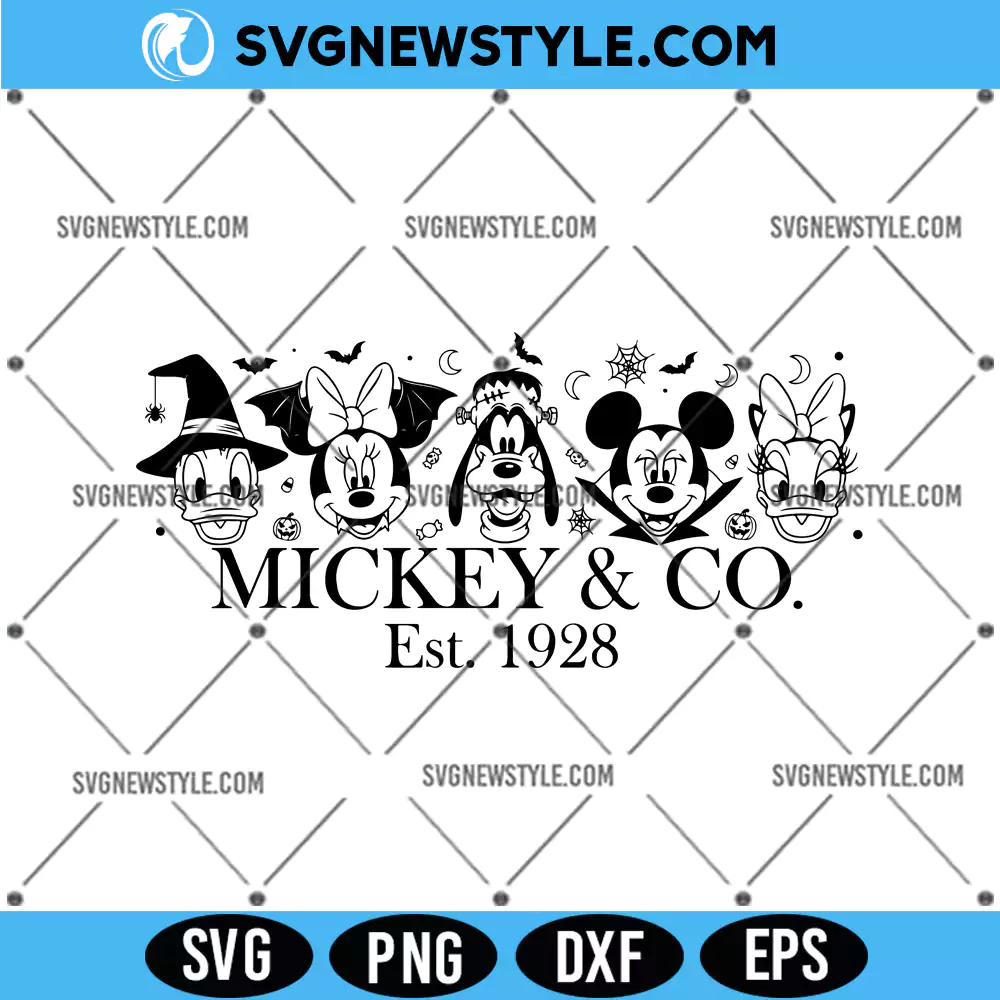 Mickey and Friends Halloween Svg Png, Disney Halloween SVG, DXF EPS | Digital Download 1 Mickey and Friends Halloween Svg Png