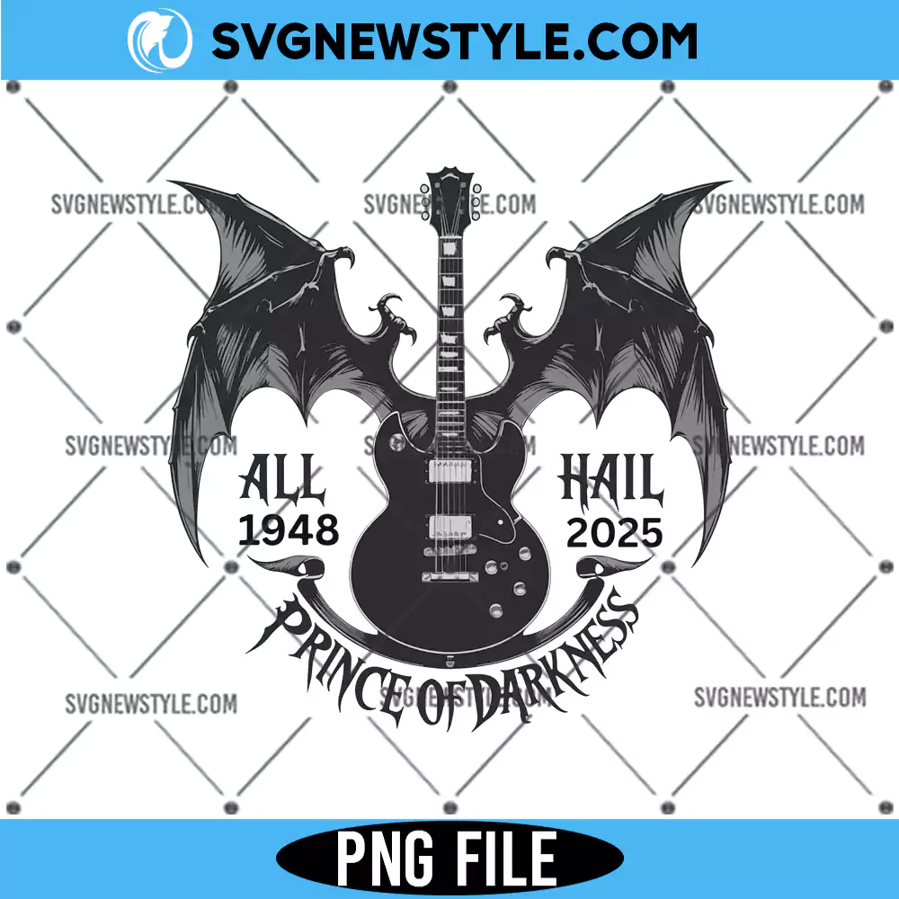 Prince of Darkness RIP Png, Horror RIP PNG, Digital Download for Cricut 1 Prince of Darkness RIP Png