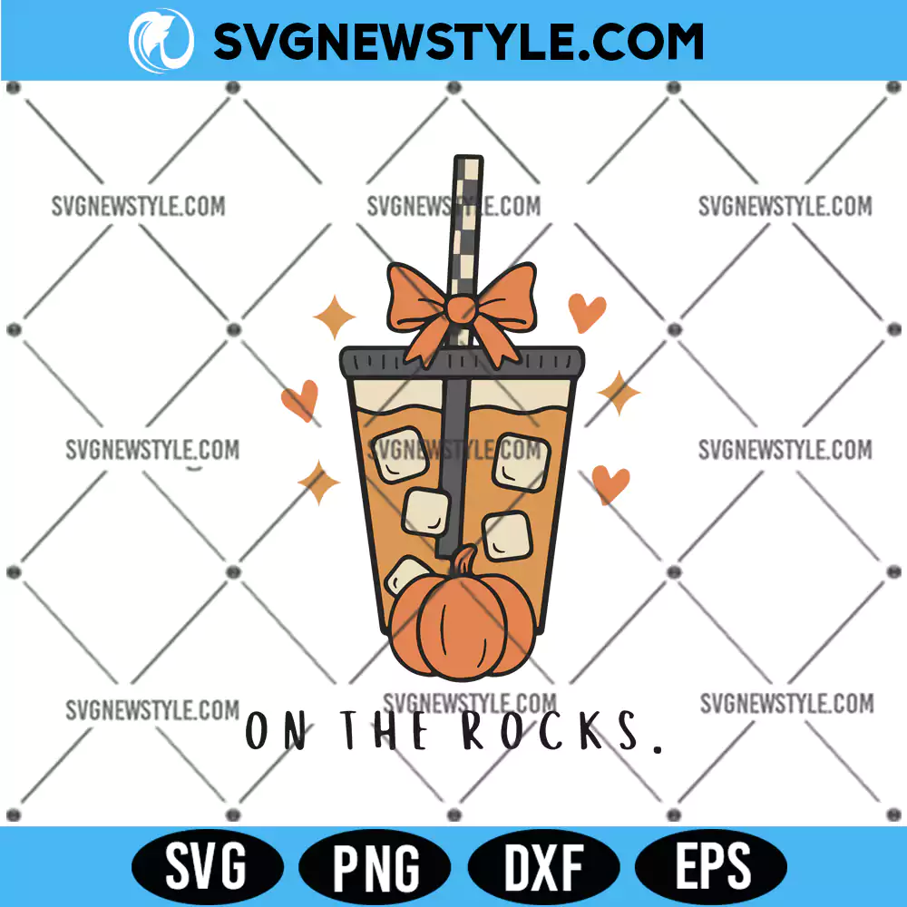 Pumpkin Spice Iced Coffee Svg, PNG, DXF, EPS Files for Cricut & Silhouette 1 Pumpkin Spice Iced Coffee Svg