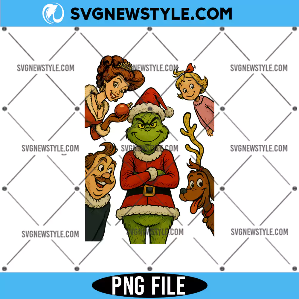 Retro Christmas Characters PNG, Vintage Christmas PNG, Digital Download 1 Retro Christmas Characters PNG