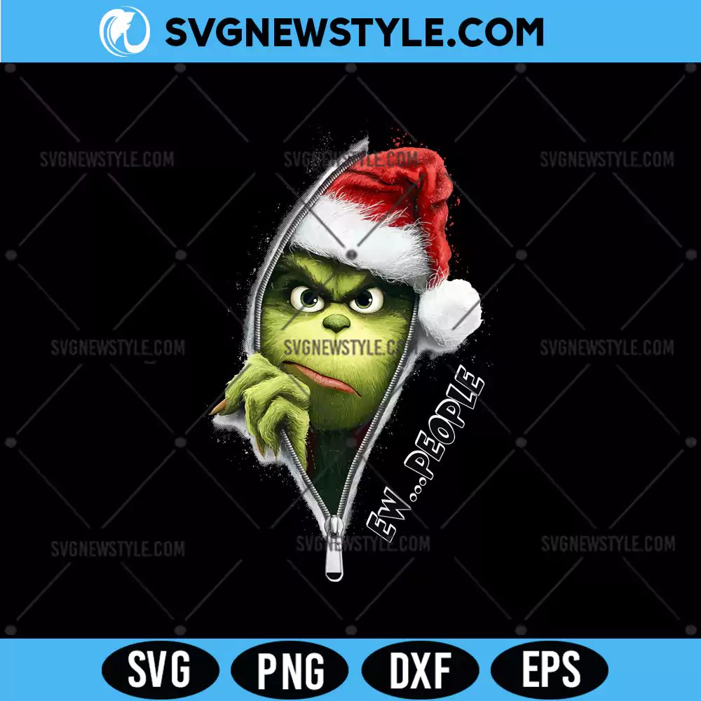 Christmas Green Monster Png, Funny Ew People Png, Digital Download 1 Christmas Green Monster Png