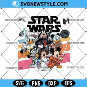 Retro Mouse And Friends Star War Png