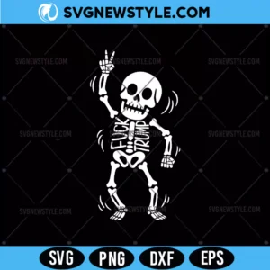 Skeleton Fuck Trump SVG