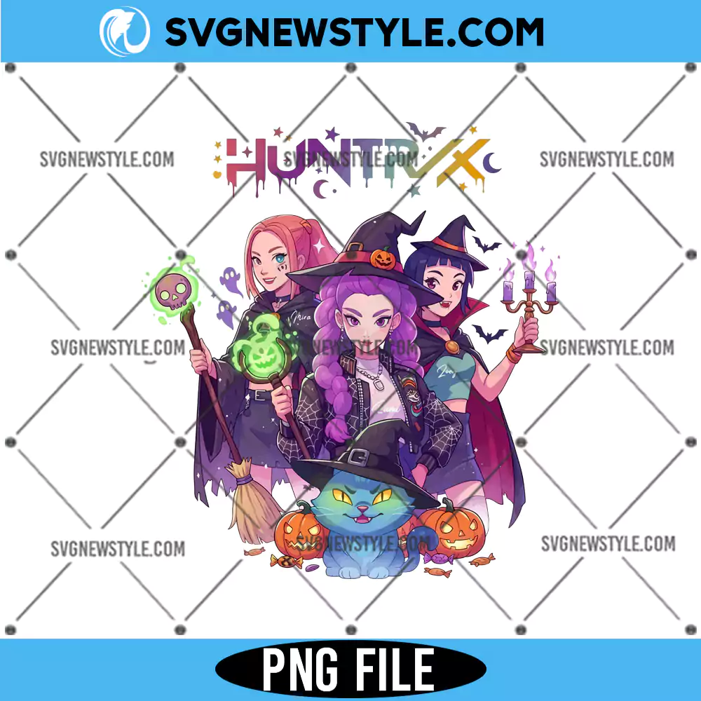 Spooky Huntrix Halloween PNG, Kpop Demon Hunters Clipart, Digital Download 1 Spooky Huntrix Halloween PNG