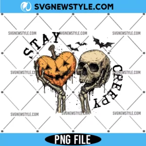 Retro Dripping Heart Halloween Png