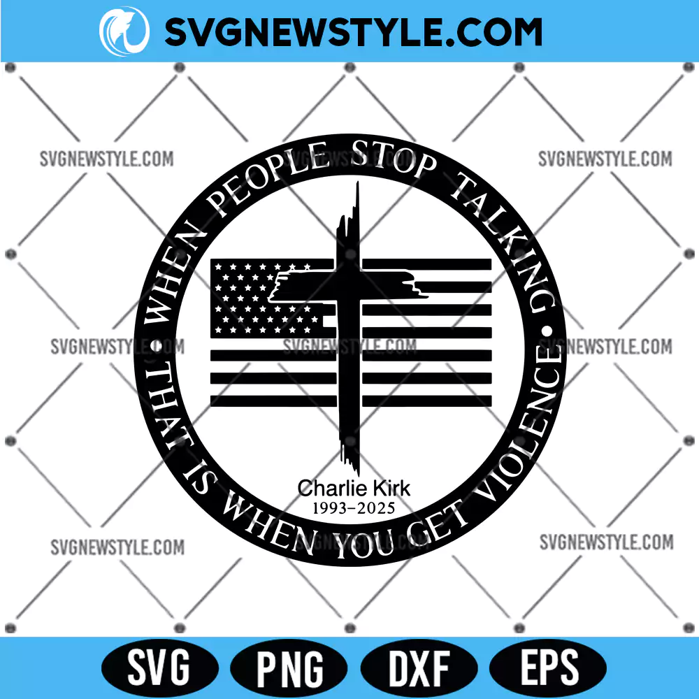 Charlie Kirk 1993-2025 Svg, Republican Svg, PNG DXF EPS | Cut File for Cricut 1 Charlie Kirk 1993-2025 Svg